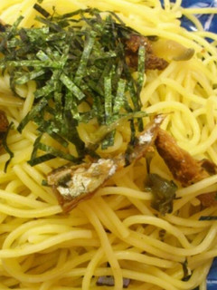 さんまと高菜のスパゲティ-レシピのメイン写真