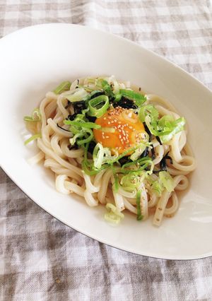 冷たい釜玉うどん-レシピのメイン写真