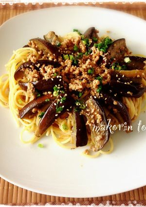 ランチに♫豚肉とナスの和風ミートパスタ-レシピのメイン写真