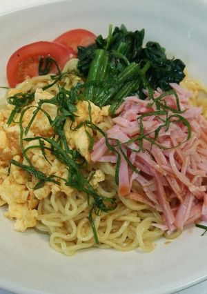 インスタント麺（醤油味）で冷やし中華風-レシピのメイン写真