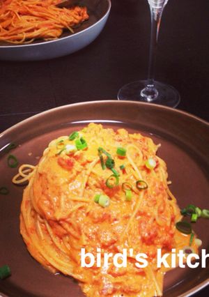 蟹トマトクリームパスタ!!-レシピのメイン写真