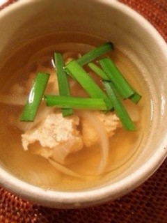夏の夜 鶏つくねのお吸いもの-レシピのメイン写真