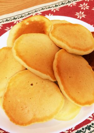 簡単☆チーズ風味のふわもちホットケーキ-レシピのメイン写真