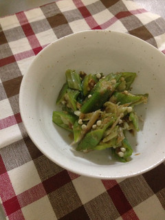 夏野菜☆みょうがとおくらのお浸し☆-レシピのメイン写真