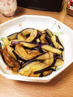 材料茄子だけ!揚げ茄子の酢醤油あえ-レシピのメイン写真