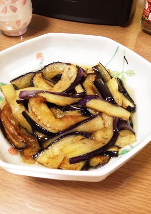材料茄子だけ！揚げ茄子の酢醤油あえ-レシピのメイン写真