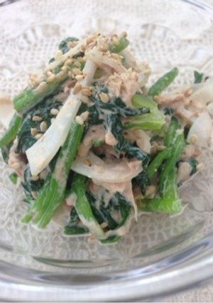 ほうれん草と玉ねぎのツナサラダ-レシピのメイン写真