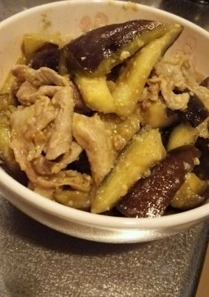 ナスと豚肉のピーナッツ味噌炒め-レシピのメイン写真