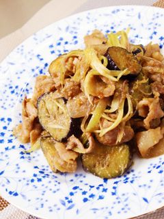 豚バラの茄子みょうが味噌炒め-レシピのメイン写真