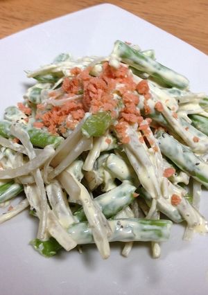 ごぼうとアスパラマヨの鮭フレークのせ♫-レシピのメイン写真