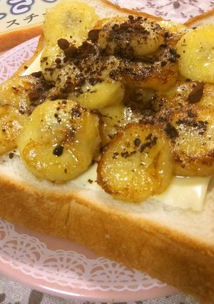 とろけるバナナ*チーズココアトースト-レシピのメイン写真