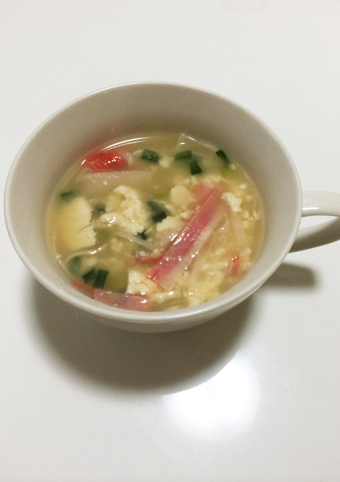 簡単♬豆腐とカニカマのスープ-レシピのメイン写真
