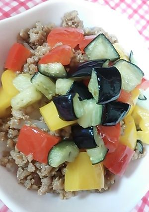 カラフルそぼろ丼-レシピのメイン写真