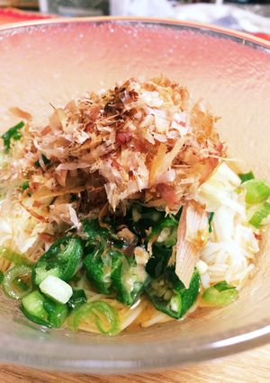 シンプル！ネバネバオクラそーめん！-レシピのメイン写真