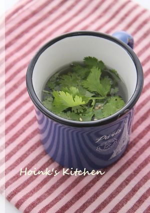 梅昆布茶で♪おひとりエスニック風スープ-レシピのメイン写真