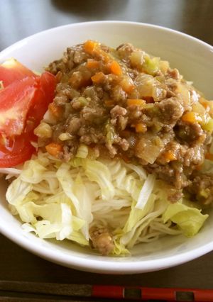 ガッツリ肉みそーめん-レシピのメイン写真