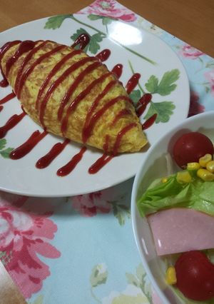 もち麦ごはんで♪子供大好き☆オムライス☆-レシピのメイン写真