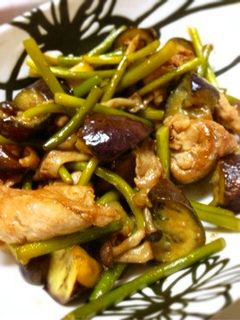 ★茄子・ニンニクの芽・豚肉炒め★-レシピのメイン写真