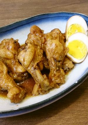 簡単！手羽元とゆで卵のさっぱり煮-レシピのメイン写真