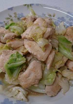 むね肉とキャベツのさっぱりレモン炒め-レシピのメイン写真