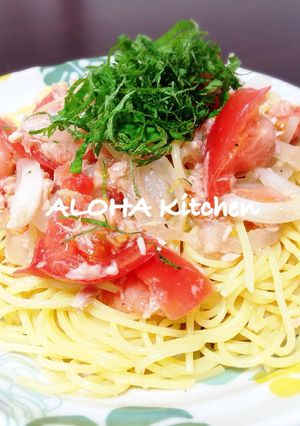 とっても簡単！トマトとツナの冷製パスタ！-レシピのメイン写真
