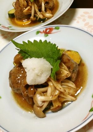 和風大葉入りハンバーグ　ポン酢ソース-レシピのメイン写真