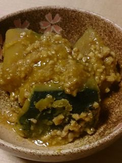 フライパンでカボチャのそぼろ煮-レシピのメイン写真