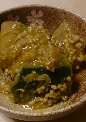 フライパンでカボチャのそぼろ煮-レシピのメイン写真
