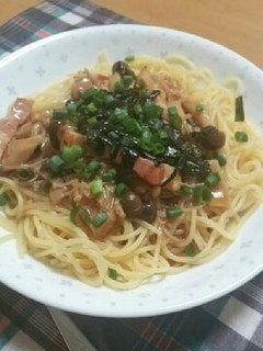 めんつゆで簡単!和風きのこ餡パスタ-レシピのメイン写真