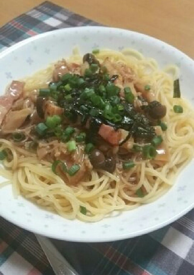 めんつゆで簡単！和風きのこ餡パスタ-レシピのメイン写真