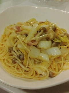 ベーコンと白菜の旨辛パスタ-レシピのメイン写真