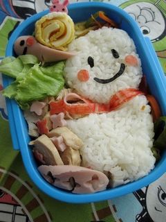 てるてる坊主のお弁当(キャラ弁)-レシピのメイン写真
