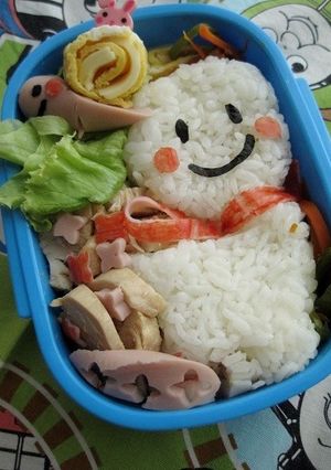 てるてる坊主のお弁当（キャラ弁）-レシピのメイン写真