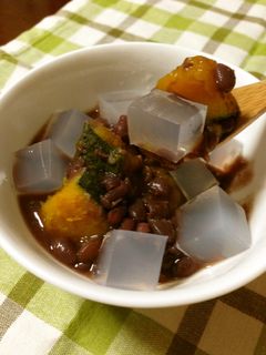 冷やして美味しい〜♪小豆と南瓜と寒天-レシピのメイン写真
