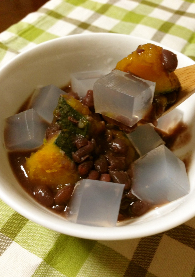 冷やして美味しい〜♪小豆と南瓜と寒天-レシピのメイン写真