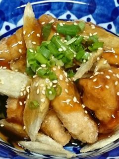 鶏むね肉とごぼうの唐揚げ甘酢あんかけ-レシピのメイン写真