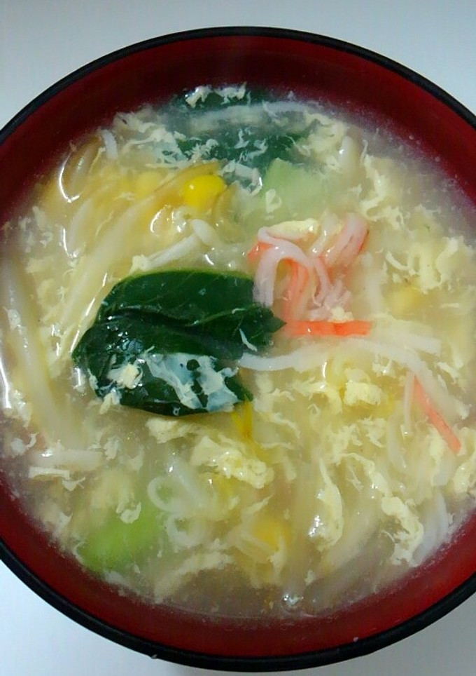 ふわとろ卵と小松菜の中華スープ-レシピのメイン写真