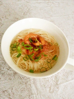 ささっとできる☆梅と素麺のさっぱりスープ-レシピのメイン写真