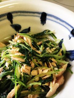 水菜とツナ缶のさっと煮-レシピのメイン写真