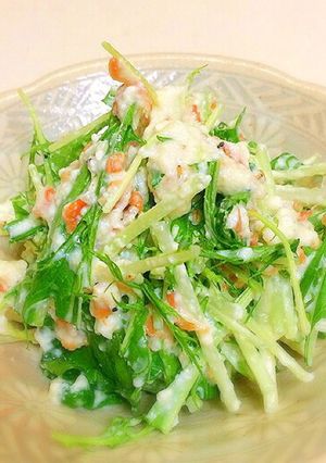 あと一品が超簡単★水菜と干しエビの白和え-レシピのメイン写真