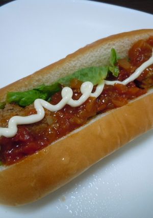 余った煮込みハンバーグでハンバーグサンド-レシピのメイン写真