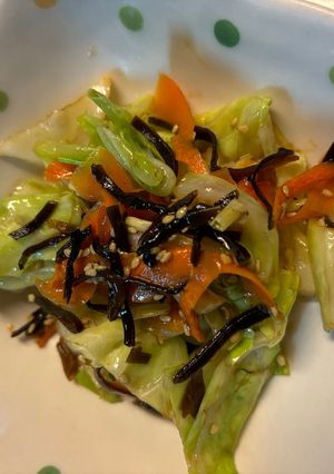 【朝食】キャベツのうまうまあえ-レシピのメイン写真