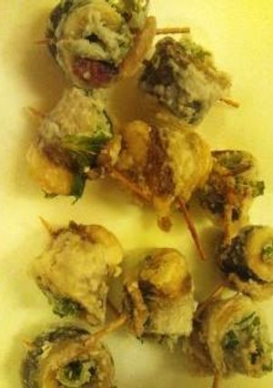 鯵の串揚げ　梅干し大葉巻-レシピのメイン写真