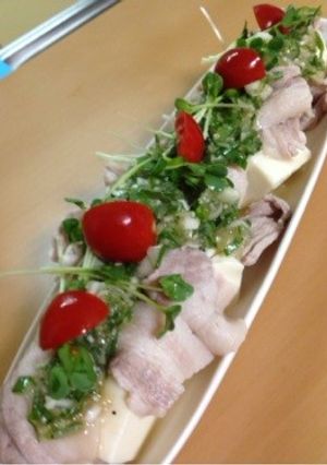 豆腐と豚バラのサラダ♪-レシピのメイン写真