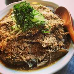 A picture of 胡麻たっぷり♪茄子と牛蒡の冷蕎麦.
