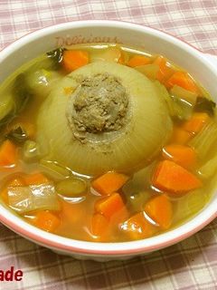 丸ごと玉葱の肉詰め煮-レシピのメイン写真