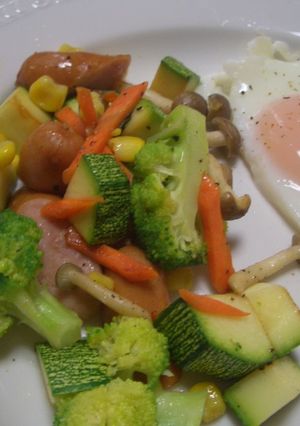 フライパンで作る蒸し野菜炒め-レシピのメイン写真
