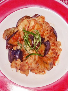 ♡鶏肉のなす味噌キムチ♡-レシピのメイン写真