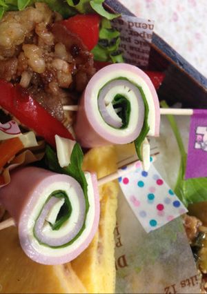 お弁当に！ハムチー大葉くるくる♪-レシピのメイン写真