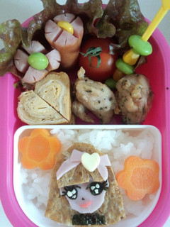 キャラ弁 リカちゃん-レシピのメイン写真